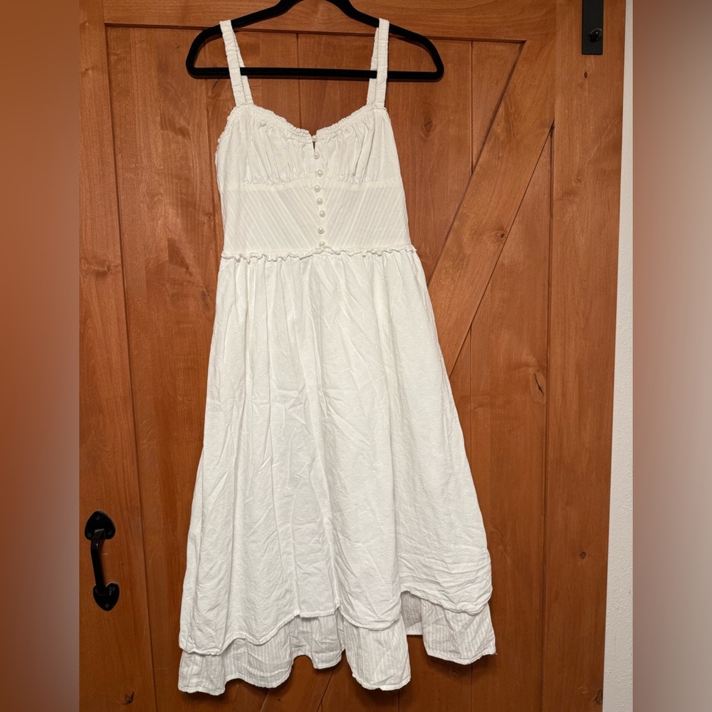 Commense White Midi Dress